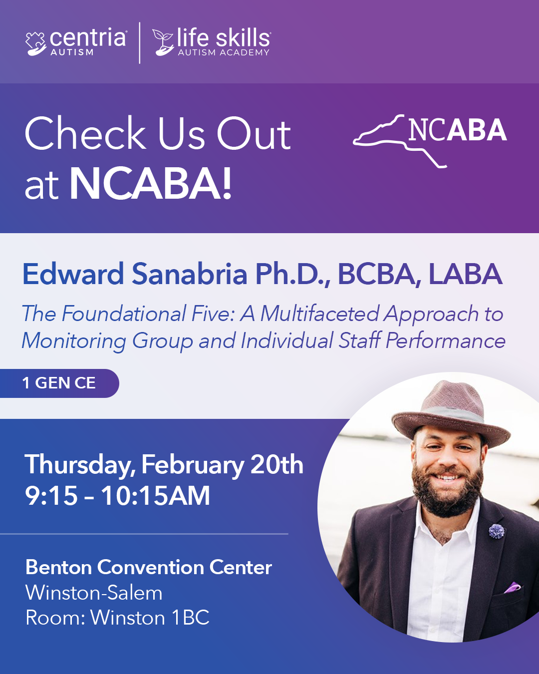 Flyer about NCABA presentation featuring Ed Sanabria