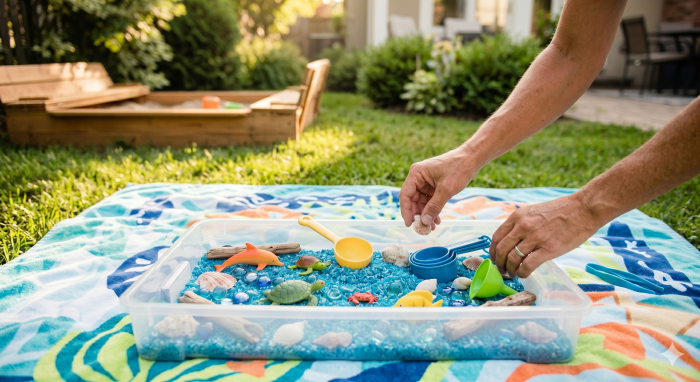 summer sensory bin